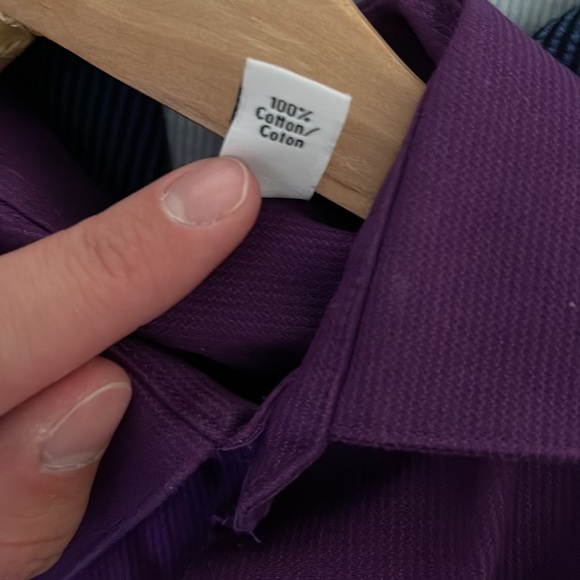 Calvin Klein Purple Dress Shirt size S - Picture 4 of 5
